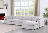 Comfy Modular Sectional Sofa in Durable Linen Fabric - Overstuffed Cushions for Ultimate Comfort