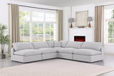 Comfy Modular Sectional - Luxurious Linen Fabric with Overstuffed Cushions for Ultimate Comfort and Style