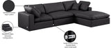 Comfy Modular Sectional Sofa - Luxurious Vegan Leather, Overstuffed Cushions for Ultimate Comfort