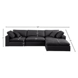 Comfy Modular Sectional Sofa - Luxurious Vegan Leather, Overstuffed Cushions for Ultimate Comfort