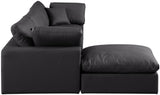 Comfy Modular Sectional Sofa - Luxurious Vegan Leather, Overstuffed Cushions for Ultimate Comfort