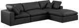 Comfy Modular Sectional Sofa - Luxurious Vegan Leather, Overstuffed Cushions for Ultimate Comfort