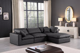 Comfy Modular Sectional Sofa - Luxurious Vegan Leather, Overstuffed Cushions for Ultimate Comfort