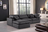 Comfy Modular Sectional Sofa - Luxurious Vegan Leather, Overstuffed Cushions for Ultimate Comfort