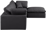 Comfy Modular Sectional Sofa - Luxurious Vegan Leather, Overstuffed Cushions for Ultimate Comfort