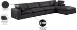 Comfy Modular Sectional Sofa - Luxurious Vegan Leather Design with Overstuffed Cushions for Comfort