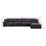 Comfy Modular Sectional Sofa - Luxurious Vegan Leather Design with Overstuffed Cushions for Comfort