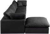 Comfy Modular Sectional Sofa - Luxurious Vegan Leather Design with Overstuffed Cushions for Comfort