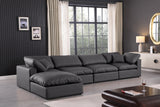 Comfy Modular Sectional Sofa - Luxurious Vegan Leather Design with Overstuffed Cushions for Comfort