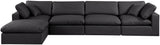 Comfy Modular Sectional Sofa - Luxurious Vegan Leather Design with Overstuffed Cushions for Comfort