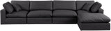 Comfy Modular Sectional Sofa - Luxurious Vegan Leather Design with Overstuffed Cushions for Comfort