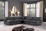 Comfy Modular Sectional - Luxurious Linen Fabric with Overstuffed Cushions for Ultimate Comfort and Style