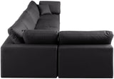 Comfy Modular Sectional Sofa in Vegan Leather - Stylish, Adaptable, and Overstuffed for Ultimate Comfort