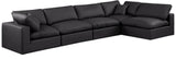 Comfy Modular Sectional Sofa in Vegan Leather - Stylish, Adaptable, and Overstuffed for Ultimate Comfort