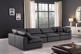 Comfy Modular Sectional Sofa in Vegan Leather - Stylish, Adaptable, and Overstuffed for Ultimate Comfort