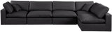 Comfy Modular Sectional Sofa in Vegan Leather - Stylish, Adaptable, and Overstuffed for Ultimate Comfort