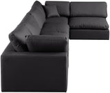 Comfy Modular Sectional Sofa in Vegan Leather - Stylish, Adaptable, and Overstuffed for Ultimate Comfort