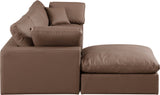 Comfy Modular Sectional Sofa - Luxurious Vegan Leather, Overstuffed Cushions for Ultimate Comfort