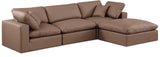 Comfy Modular Sectional Sofa - Luxurious Vegan Leather, Overstuffed Cushions for Ultimate Comfort