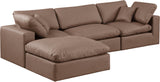Comfy Modular Sectional Sofa - Luxurious Vegan Leather, Overstuffed Cushions for Ultimate Comfort