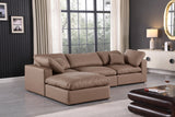 Comfy Modular Sectional Sofa - Luxurious Vegan Leather, Overstuffed Cushions for Ultimate Comfort