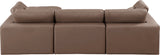 Comfy Modular Sectional Sofa - Luxurious Vegan Leather, Overstuffed Cushions for Ultimate Comfort