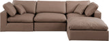 Comfy Modular Sectional Sofa - Luxurious Vegan Leather, Overstuffed Cushions for Ultimate Comfort