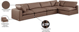 Comfy Modular Sectional Sofa in Vegan Leather - Stylish, Adaptable, and Overstuffed for Ultimate Comfort