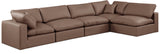 Comfy Modular Sectional Sofa in Vegan Leather - Stylish, Adaptable, and Overstuffed for Ultimate Comfort