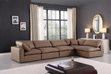 Comfy Modular Sectional Sofa in Vegan Leather - Stylish, Adaptable, and Overstuffed for Ultimate Comfort