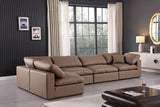 Comfy Modular Sectional Sofa in Vegan Leather - Stylish, Adaptable, and Overstuffed for Ultimate Comfort