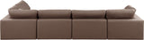 Comfy Modular Sectional Sofa in Vegan Leather - Stylish, Adaptable, and Overstuffed for Ultimate Comfort