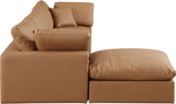 Comfy Modular Sectional Sofa - Luxurious Vegan Leather, Overstuffed Cushions for Ultimate Comfort