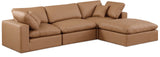 Comfy Modular Sectional Sofa - Luxurious Vegan Leather, Overstuffed Cushions for Ultimate Comfort