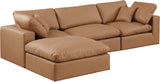 Comfy Modular Sectional Sofa - Luxurious Vegan Leather, Overstuffed Cushions for Ultimate Comfort
