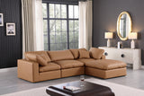 Comfy Modular Sectional Sofa - Luxurious Vegan Leather, Overstuffed Cushions for Ultimate Comfort
