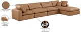 Comfy Modular Sectional Sofa - Luxurious Vegan Leather Design with Overstuffed Cushions for Comfort