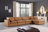 Comfy Modular Sectional Sofa - Luxurious Vegan Leather Design with Overstuffed Cushions for Comfort