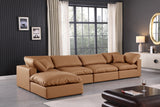 Comfy Modular Sectional Sofa - Luxurious Vegan Leather Design with Overstuffed Cushions for Comfort