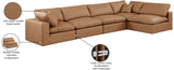 Comfy Modular Sectional Sofa in Vegan Leather - Stylish, Adaptable, and Overstuffed for Ultimate Comfort