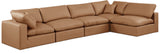 Comfy Modular Sectional Sofa in Vegan Leather - Stylish, Adaptable, and Overstuffed for Ultimate Comfort