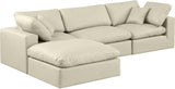 Comfy Modular Sectional Sofa - Luxurious Vegan Leather, Overstuffed Cushions for Ultimate Comfort