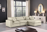 Comfy Modular Sectional Sofa - Luxurious Vegan Leather, Overstuffed Cushions for Ultimate Comfort