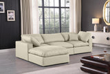 Comfy Modular Sectional Sofa - Luxurious Vegan Leather, Overstuffed Cushions for Ultimate Comfort