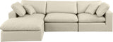 Comfy Modular Sectional Sofa - Luxurious Vegan Leather, Overstuffed Cushions for Ultimate Comfort