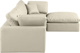 Comfy Modular Sectional Sofa - Luxurious Vegan Leather, Overstuffed Cushions for Ultimate Comfort