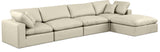 Comfy Modular Sectional Sofa - Luxurious Vegan Leather Design with Overstuffed Cushions for Comfort