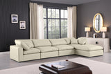 Comfy Modular Sectional Sofa - Luxurious Vegan Leather Design with Overstuffed Cushions for Comfort