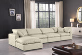 Comfy Modular Sectional Sofa - Luxurious Vegan Leather Design with Overstuffed Cushions for Comfort