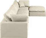 Comfy Modular Sectional Sofa - Luxurious Vegan Leather Design with Overstuffed Cushions for Comfort